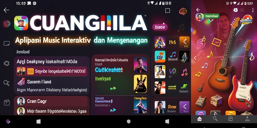 Tampilan screenshot CUANGILA menampilkan serunya bermain musik secara interaktif.