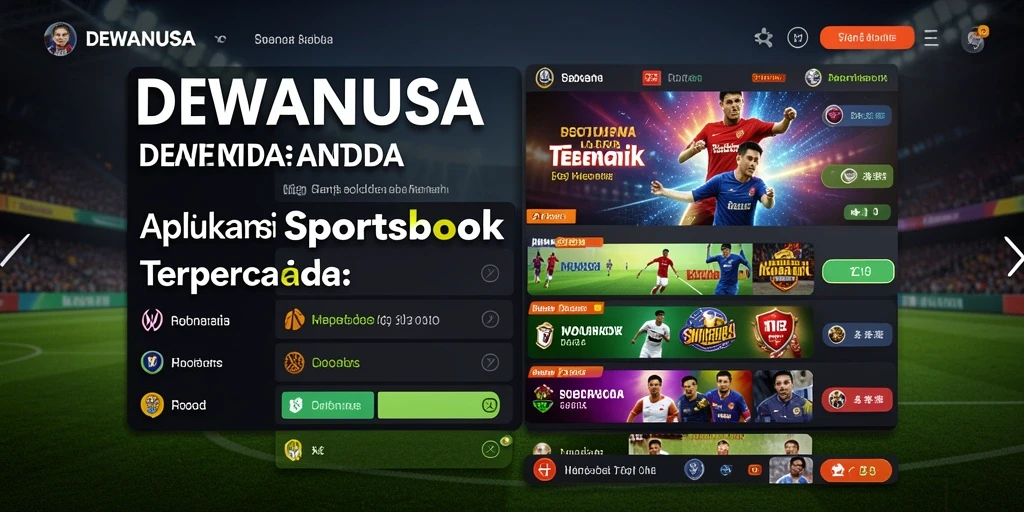 Screenshot utama DEWANUSA menampilkan antarmuka taruhan olahraga yang menarik.