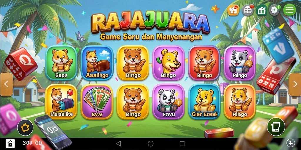 Gameplay seru dan interaktif dari RAJAJUARA yang menampilkan Bingo.